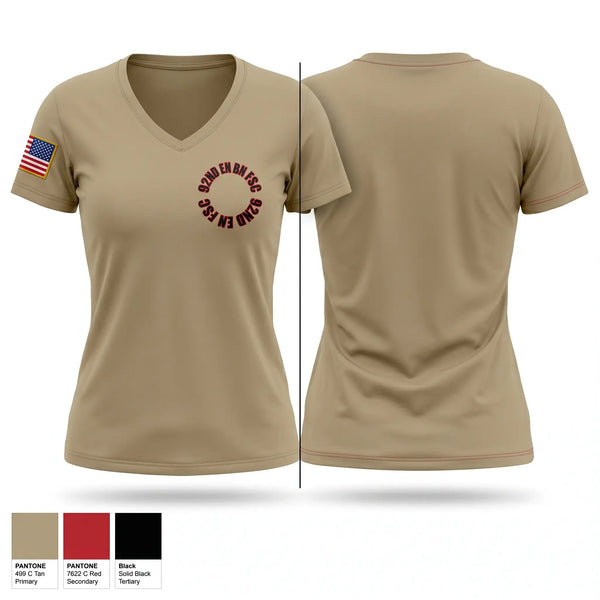 Womens Short Sleeve Vneck Shirt, 92nd EN BN, FSC, Army, Teamtime, Team time, sublimation, custom sports apparel, team uniforms, spirit wear, spiritwear, sports uniforms, custom shirts, team store, custom team store, fundraiser sports, apparel fundraiser