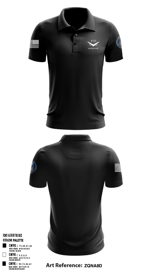 Bravo Company, 2-13th AVN REGT 30598142 Short Sleeve Performance Polo - 63