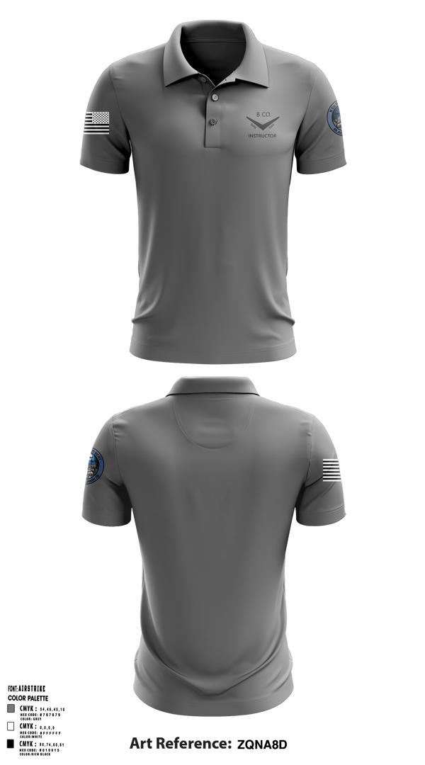 Bravo Company, 2-13th AVN REGT 30598142 Short Sleeve Performance Polo - 65