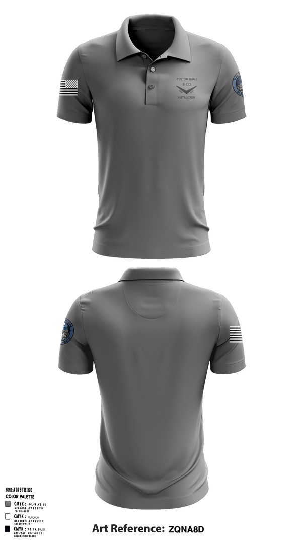 Bravo Company, 2-13th AVN REGT 30598142 Short Sleeve Performance Polo - 68