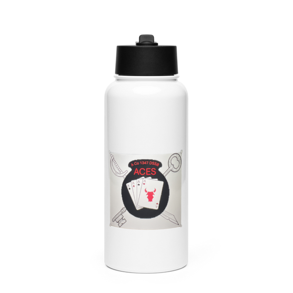 A Co 1347 DSSB 62460778 Stainless Steel Water Bottle with a Straw Lid