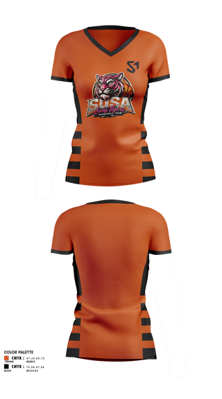 Womens Short Sleeve Vneck Shirt, SOSA Basketball, Men's Basketball, Teamtime, Team time, sublimation, custom sports apparel, team uniforms, spirit wear, spiritwear, sports uniforms, custom shirts, team store, custom team store, fundraiser sports, apparel fundraiser