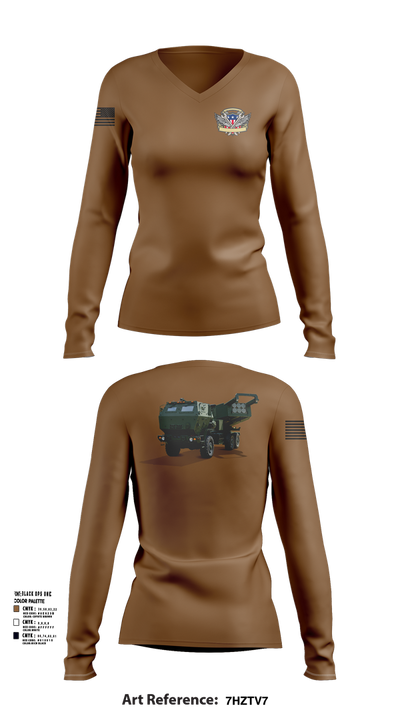 182nd Field Artillery 54920124 Women's Long Sleeve V-neck Shirt - 101
