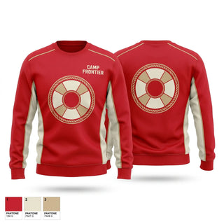 Crew Neck Sweatshirt, Camp Frontier, Swimming, Teamtime, Team time, sublimation, custom sports apparel, team uniforms, spirit wear, spiritwear, sports uniforms, custom shirts, team store, custom team store, fundraiser sports, apparel fundraiser