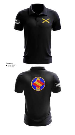 Short Sleeve Performance Polo, HQ 142 FA BDE, National Guard, Teamtime, Team time, sublimation, custom sports apparel, team uniforms, spirit wear, spiritwear, sports uniforms, custom shirts, team store, custom team store, fundraiser sports, apparel fundraiser