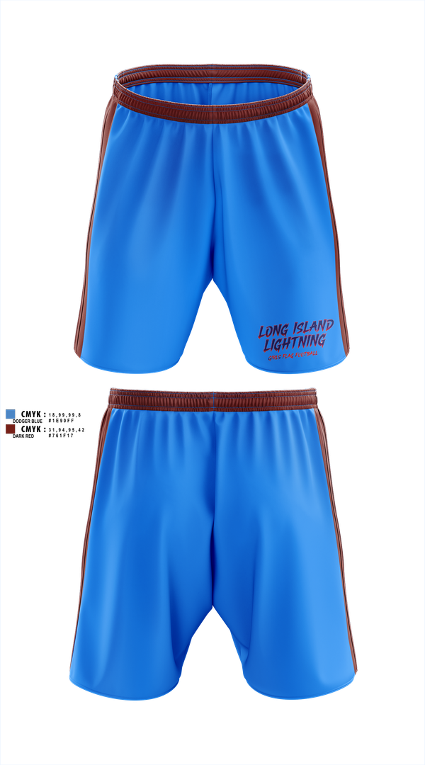 Athletic Shorts With Pockets, LI LIGHTNING, , Teamtime, Team time, sublimation, custom sports apparel, team uniforms, spirit wear, spiritwear, sports uniforms, custom shirts, team store, custom team store, fundraiser sports, apparel fundraiser