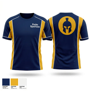 Soft Poly Tee Cotton Like Feel, Forks Spartans, Baseball, Teamtime, Team time, sublimation, custom sports apparel, team uniforms, spirit wear, spiritwear, sports uniforms, custom shirts, team store, custom team store, fundraiser sports, apparel fundraiser