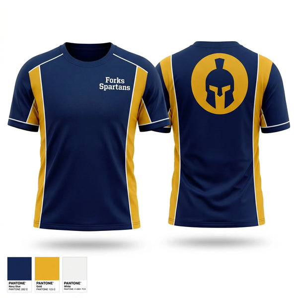 Soft Poly Tee Cotton Like Feel, Forks Spartans, Baseball, Teamtime, Team time, sublimation, custom sports apparel, team uniforms, spirit wear, spiritwear, sports uniforms, custom shirts, team store, custom team store, fundraiser sports, apparel fundraiser