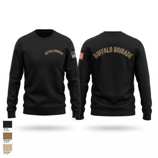 Crew Neck Sweatshirt, Buffalo Brigade, Army, Teamtime, Team time, sublimation, custom sports apparel, team uniforms, spirit wear, spiritwear, sports uniforms, custom shirts, team store, custom team store, fundraiser sports, apparel fundraiser