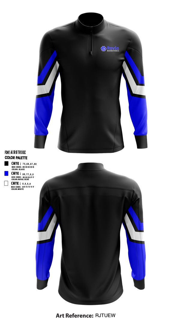 Quarter Zip Jacket, Ravia Middle School Basketball, Men's Basketball, Teamtime, Team time, sublimation, custom sports apparel, team uniforms, spirit wear, spiritwear, sports uniforms, custom shirts, team store, custom team store, fundraiser sports, apparel fundraiser