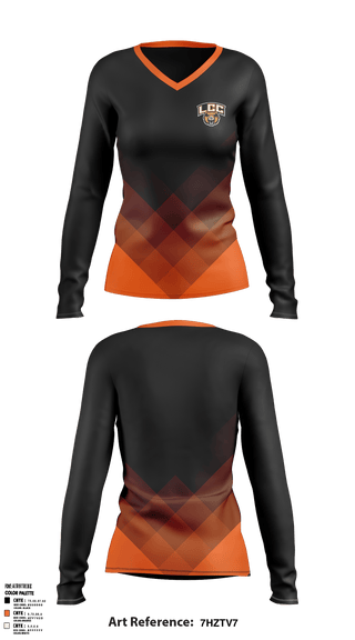Bears 79234855 Women's Long Sleeve V-neck Shirt - 1