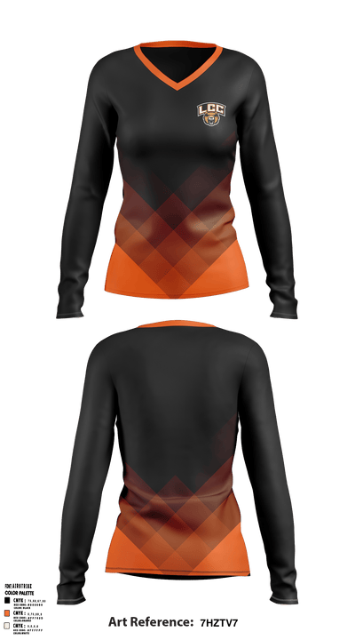 Bears 79234855 Women's Long Sleeve V-neck Shirt - 1