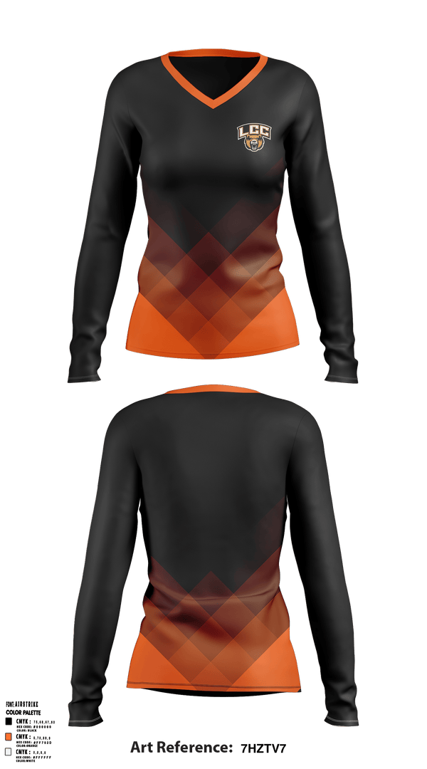 Bears 79234855 Women's Long Sleeve V-neck Shirt - 1