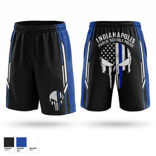 Athletic Shorts With Pockets, Indianapolis Public Schools Police Department, Police, Teamtime, Team time, sublimation, custom sports apparel, team uniforms, spirit wear, spiritwear, sports uniforms, custom shirts, team store, custom team store, fundraiser sports, apparel fundraiser