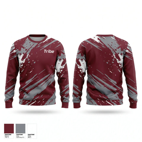 Crew Neck Sweatshirt, Tribe, Baseball, Teamtime, Team time, sublimation, custom sports apparel, team uniforms, spirit wear, spiritwear, sports uniforms, custom shirts, team store, custom team store, fundraiser sports, apparel fundraiser