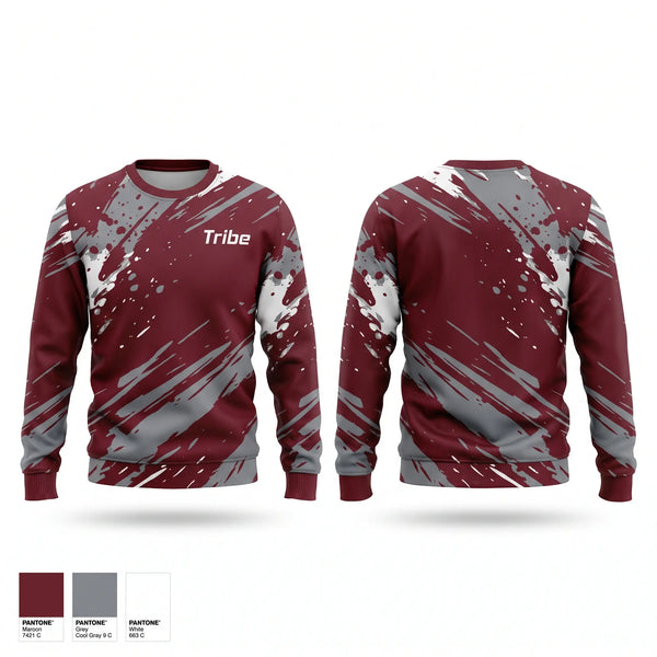 Crew Neck Sweatshirt, Tribe, Baseball, Teamtime, Team time, sublimation, custom sports apparel, team uniforms, spirit wear, spiritwear, sports uniforms, custom shirts, team store, custom team store, fundraiser sports, apparel fundraiser