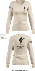 Duran Drywall & Finish 29256539 Women's Long Sleeve V-neck Shirt - 100