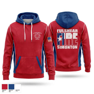 Hoodie, Fulshear Simonton FD, Fire Department, Teamtime, Team time, sublimation, custom sports apparel, team uniforms, spirit wear, spiritwear, sports uniforms, custom shirts, team store, custom team store, fundraiser sports, apparel fundraiser