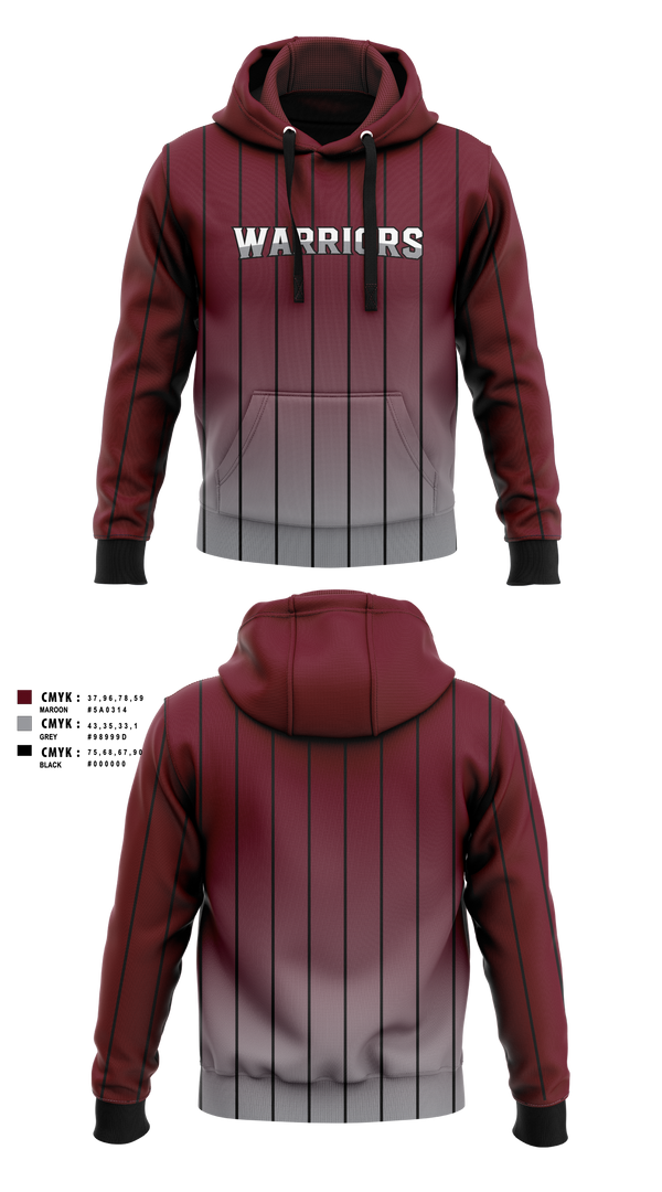 Hoodie, Warriors, Softball, Teamtime, Team time, sublimation, custom sports apparel, team uniforms, spirit wear, spiritwear, sports uniforms, custom shirts, team store, custom team store, fundraiser sports, apparel fundraiser