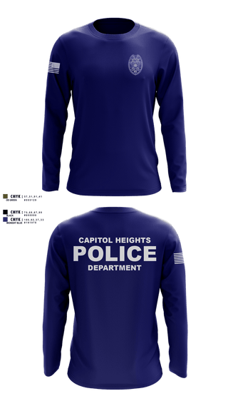 Long Sleeve Performance Shirt, Capitol Heights Police Dept., Police, Teamtime, Team time, sublimation, custom sports apparel, team uniforms, spirit wear, spiritwear, sports uniforms, custom shirts, team store, custom team store, fundraiser sports, apparel fundraiser