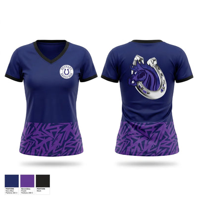 Bethany High School Basketball Women's Short Sleeve V-neck Shirt - 1