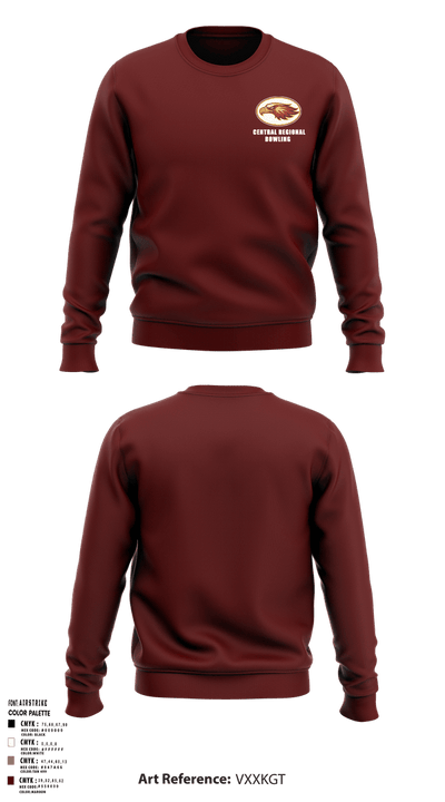 Central Regional High School Bowling 42780139 Crew Neck Sweatshirt - 3