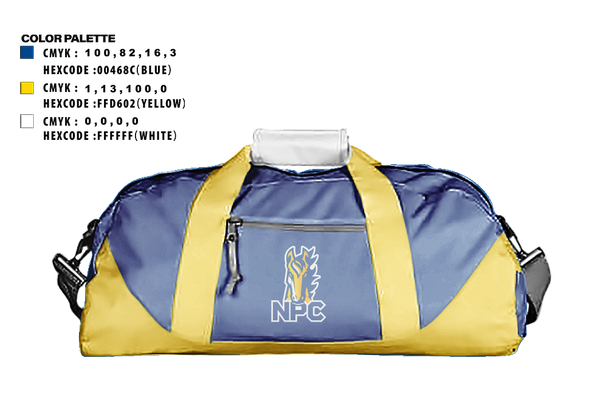 Duffle Bag, Northpointe Christian Girls Soccer, Women's Soccer, Teamtime, Team time, sublimation, custom sports apparel, team uniforms, spirit wear, spiritwear, sports uniforms, custom shirts, team store, custom team store, fundraiser sports, apparel fundraiser