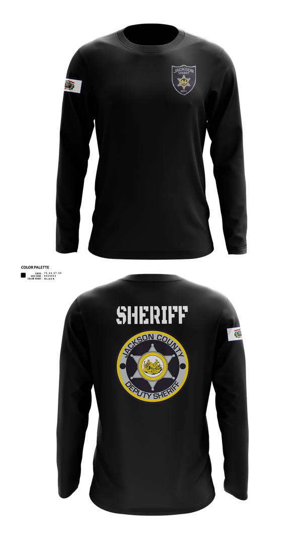 Long Sleeve Performance Shirt, Jackson County SD, Police, Teamtime, Team time, sublimation, custom sports apparel, team uniforms, spirit wear, spiritwear, sports uniforms, custom shirts, team store, custom team store, fundraiser sports, apparel fundraiser