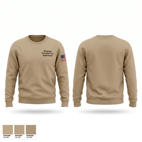 Crew Neck Sweatshirt, Megargel Volunteer Fire Department, Fire Department, Teamtime, Team time, sublimation, custom sports apparel, team uniforms, spirit wear, spiritwear, sports uniforms, custom shirts, team store, custom team store, fundraiser sports, apparel fundraiser