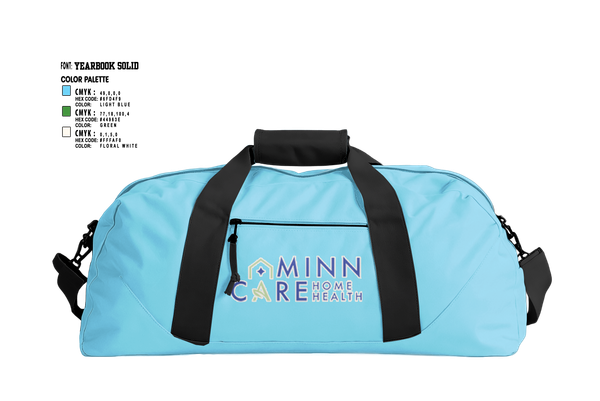Duffle Bag, Minn Care Home Health, , Teamtime, Team time, sublimation, custom sports apparel, team uniforms, spirit wear, spiritwear, sports uniforms, custom shirts, team store, custom team store, fundraiser sports, apparel fundraiser