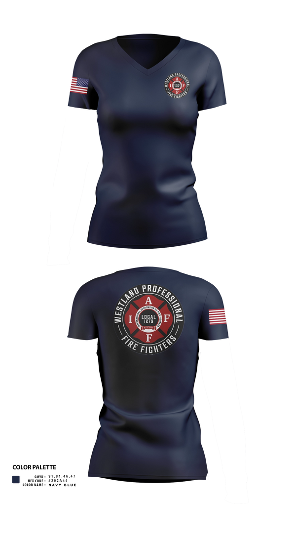 Women's Short Sleeve V-neck Shirt - 21