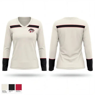 Womens Long Sleeve Vneck Shirt, Cougars, Men's Basketball, Teamtime, Team time, sublimation, custom sports apparel, team uniforms, spirit wear, spiritwear, sports uniforms, custom shirts, team store, custom team store, fundraiser sports, apparel fundraiser