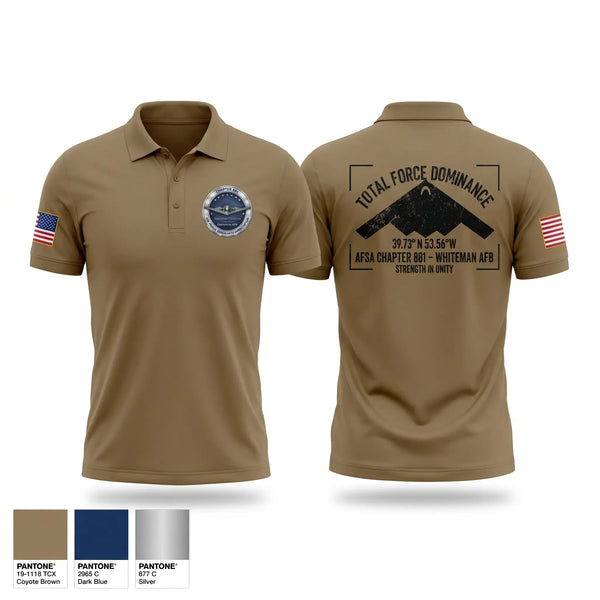 Short Sleeve Performance Polo, AFSA CHAPTER 881, Air Force, Teamtime, Team time, sublimation, custom sports apparel, team uniforms, spirit wear, spiritwear, sports uniforms, custom shirts, team store, custom team store, fundraiser sports, apparel fundraiser