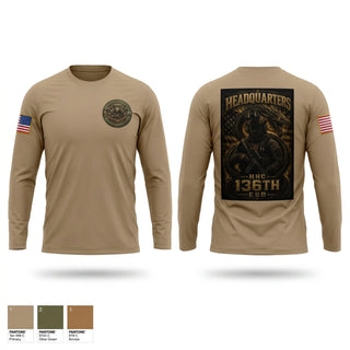 Long Sleeve Performance Shirt, HHC 136th ESB, Army, Teamtime, Team time, sublimation, custom sports apparel, team uniforms, spirit wear, spiritwear, sports uniforms, custom shirts, team store, custom team store, fundraiser sports, apparel fundraiser