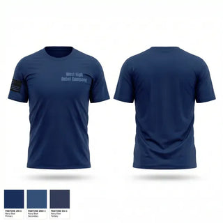 Short Sleeve Performance Shirt, West High Rebel Company, Navy, Teamtime, Team time, sublimation, custom sports apparel, team uniforms, spirit wear, spiritwear, sports uniforms, custom shirts, team store, custom team store, fundraiser sports, apparel fundraiser