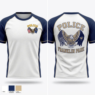 Soft Poly Tee Cotton Like Feel, Franklin Park Police, Baseball, Teamtime, Team time, sublimation, custom sports apparel, team uniforms, spirit wear, spiritwear, sports uniforms, custom shirts, team store, custom team store, fundraiser sports, apparel fundraiser