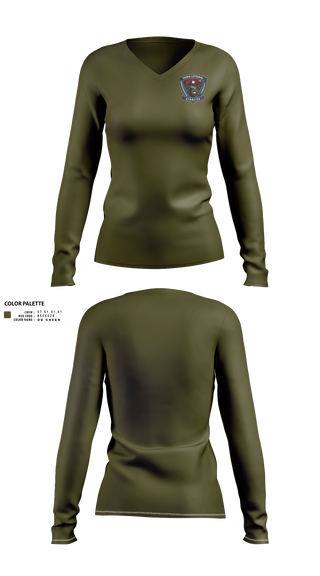 Womens Long Sleeve Vneck Shirt, 3d MLR, Communication Company, Marines, Teamtime, Team time, sublimation, custom sports apparel, team uniforms, spirit wear, spiritwear, sports uniforms, custom shirts, team store, custom team store, fundraiser sports, apparel fundraiser