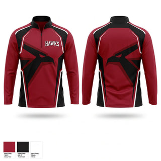 Quarter Zip Jacket, HAWKS, Baseball, Teamtime, Team time, sublimation, custom sports apparel, team uniforms, spirit wear, spiritwear, sports uniforms, custom shirts, team store, custom team store, fundraiser sports, apparel fundraiser