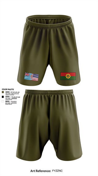Athletic Shorts With Pockets, Republic Of Fiji Military Forces, Army, Teamtime, Team time, sublimation, custom sports apparel, team uniforms, spirit wear, spiritwear, sports uniforms, custom shirts, team store, custom team store, fundraiser sports, apparel fundraiser