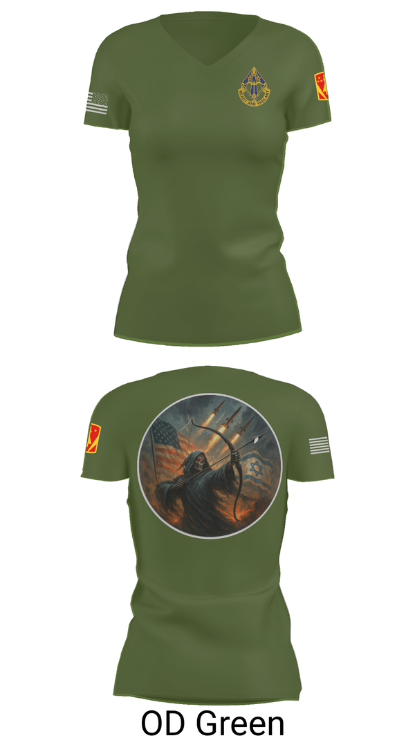 Womens Short Sleeve Vneck Shirt, HHB, 31st ADA BDE, , Teamtime, Team time, sublimation, custom sports apparel, team uniforms, spirit wear, spiritwear, sports uniforms, custom shirts, team store, custom team store, fundraiser sports, apparel fundraiser