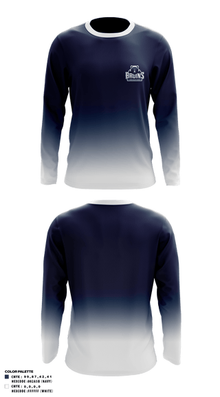 Brighton High School 	Tennis 96269099 Long Sleeve Performance Shirt - 1