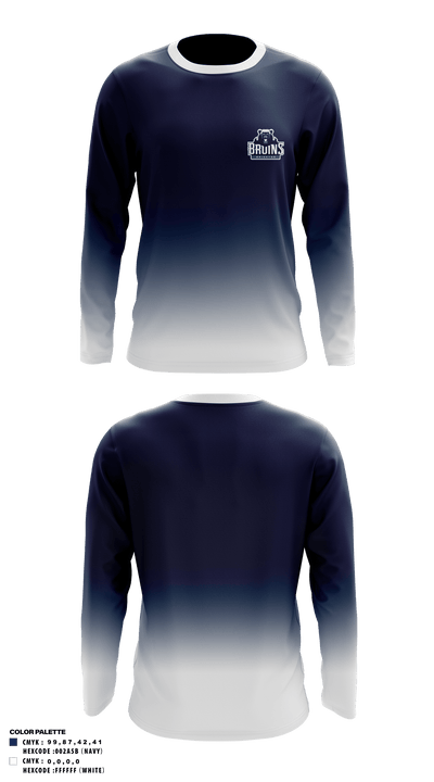 Brighton High School 	Tennis 96269099 Long Sleeve Performance Shirt - 1