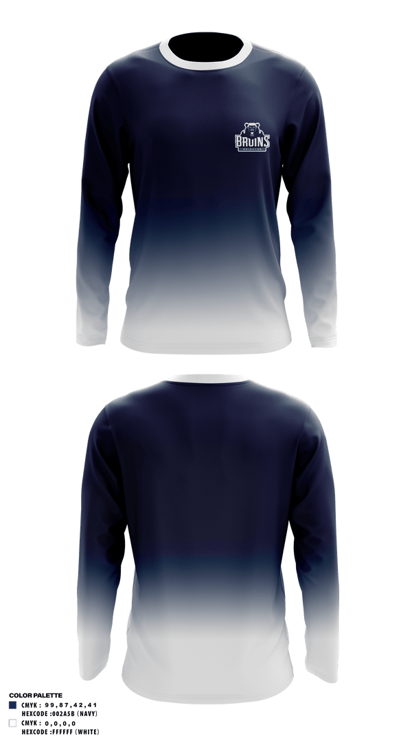 Brighton High School 	Tennis 96269099 Long Sleeve Performance Shirt - 1