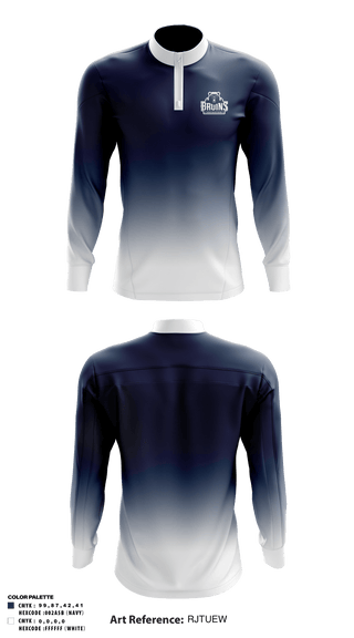 Brighton High School 	Tennis 96269099 Quarter Zip Jacket - 1