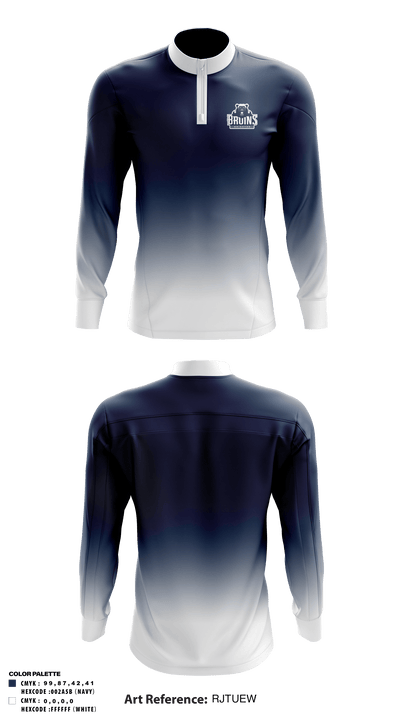 Brighton High School 	Tennis 96269099 Quarter Zip Jacket - 1