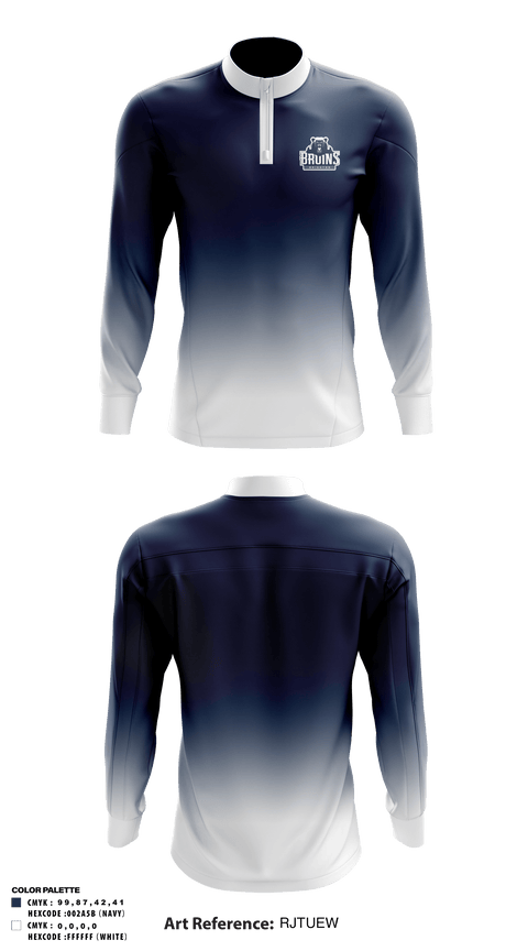 Brighton High School 	Tennis 96269099 Quarter Zip Jacket - 1