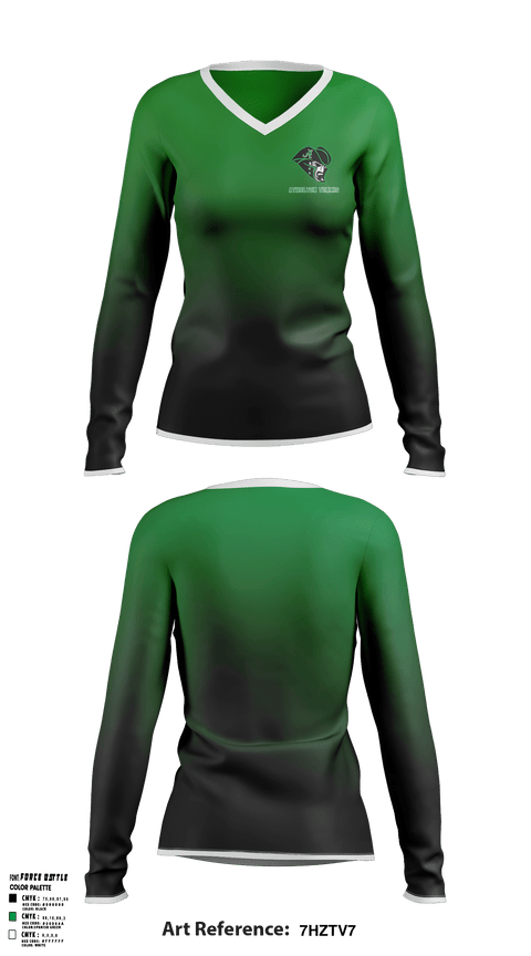 Atholton High School 	Tennis 66294544 Women's Long Sleeve V-neck Shirt - 1