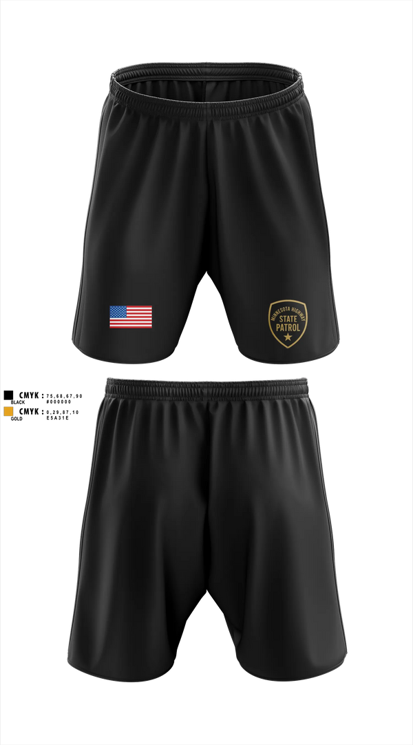 Athletic Shorts With Pockets, Minnesota State Patrol, Police, Teamtime, Team time, sublimation, custom sports apparel, team uniforms, spirit wear, spiritwear, sports uniforms, custom shirts, team store, custom team store, fundraiser sports, apparel fundraiser