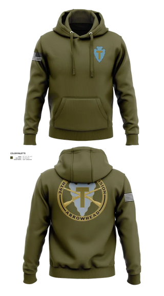 Hoodie, 36th Infantry Division A Co 1-141, , Teamtime, Team time, sublimation, custom sports apparel, team uniforms, spirit wear, spiritwear, sports uniforms, custom shirts, team store, custom team store, fundraiser sports, apparel fundraiser