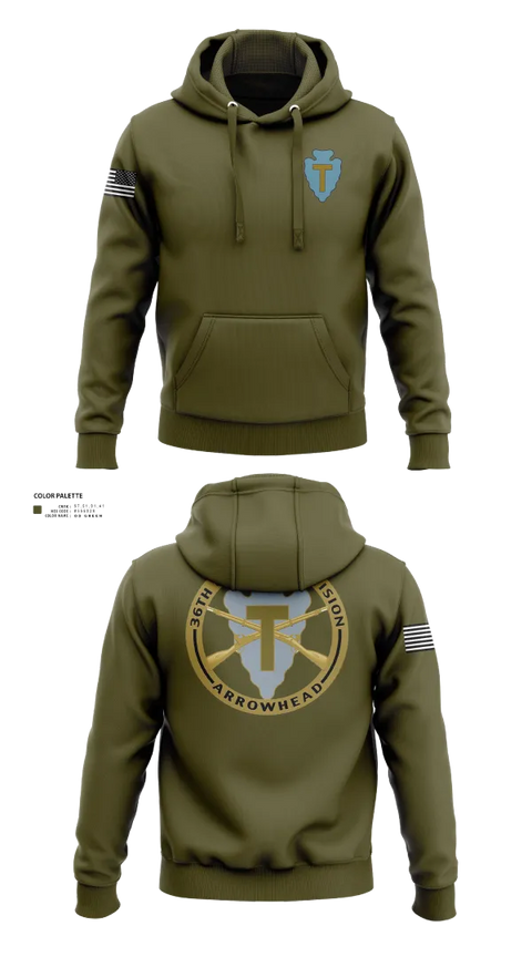 Hoodie, 36th Infantry Division A Co 1-141, , Teamtime, Team time, sublimation, custom sports apparel, team uniforms, spirit wear, spiritwear, sports uniforms, custom shirts, team store, custom team store, fundraiser sports, apparel fundraiser